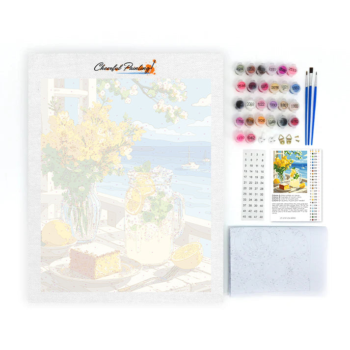 Lemon by the Sea - Paint by Numbers