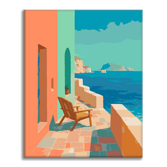 Pastel Coast Retreat - Paint by Numbers