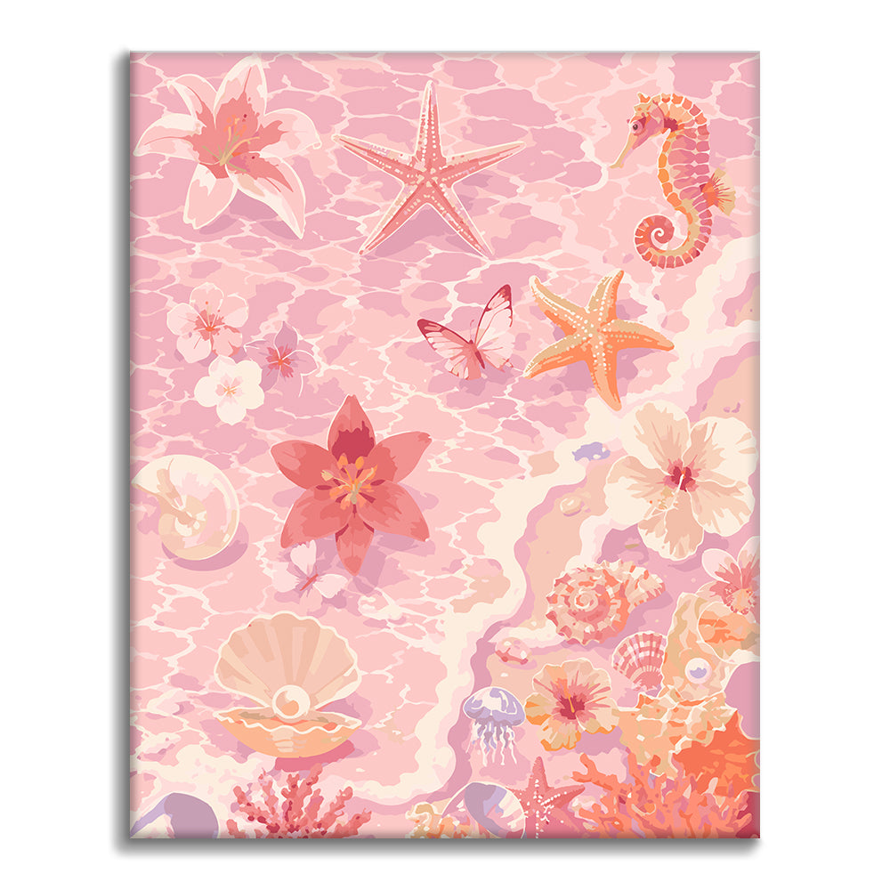 Pink Ocean Treasures - Paint by Numbers