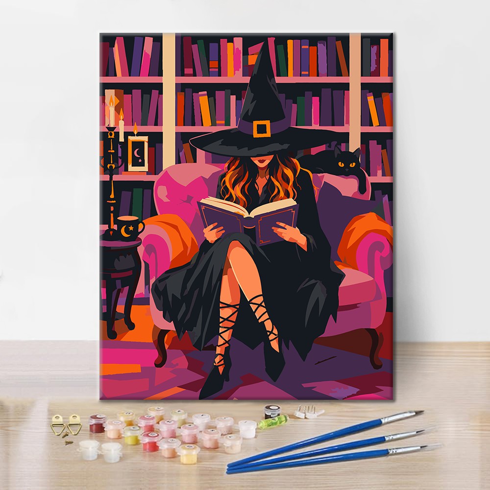 Cozy Witch Library - Paint by Numbers