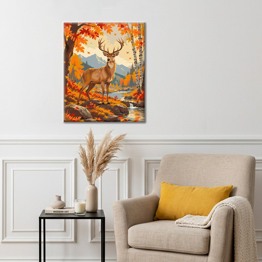 Golden Deer - Paint by Numbers