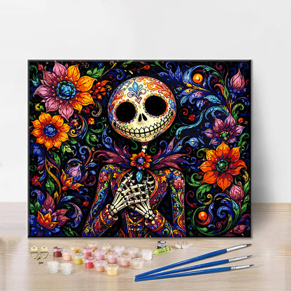 Skull of Eternal Bloom - Paint by Numbers