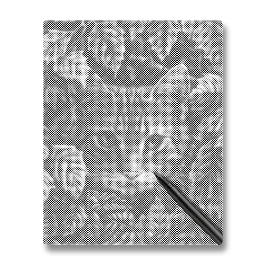 Leaves and Cat - Dot Painting