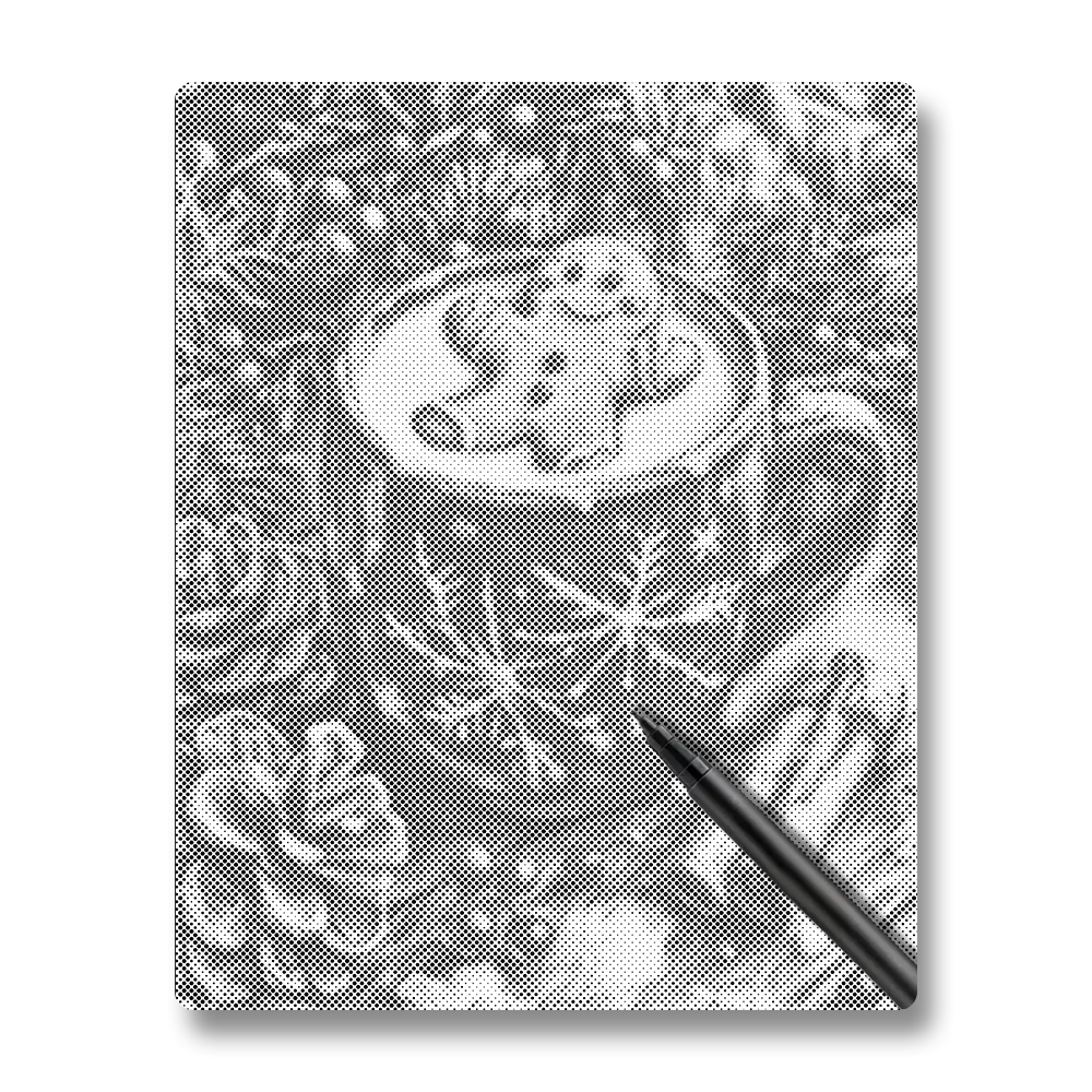 Gingerbread Man and Hot Tea - Dot Painting