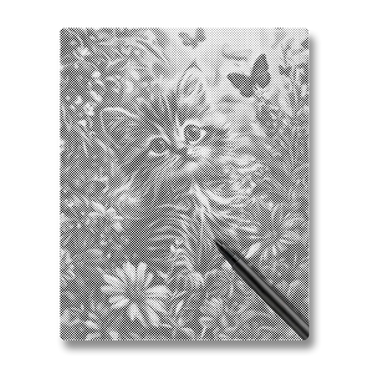 Garden Kitten - Dot Painting