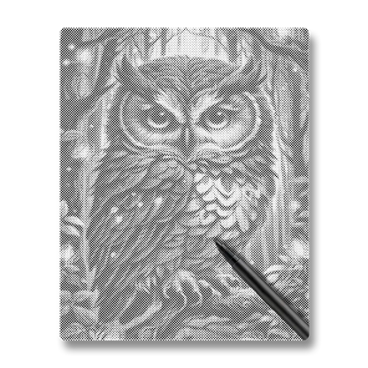 Blue Owl - Dot Painting