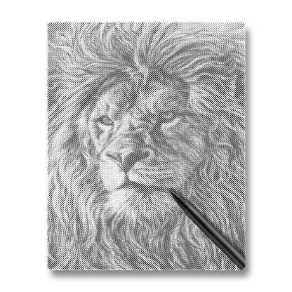 Giant African Lions - Dot Painting