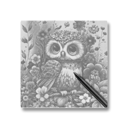 Soft and Cute Baby Owl - Dot Painting