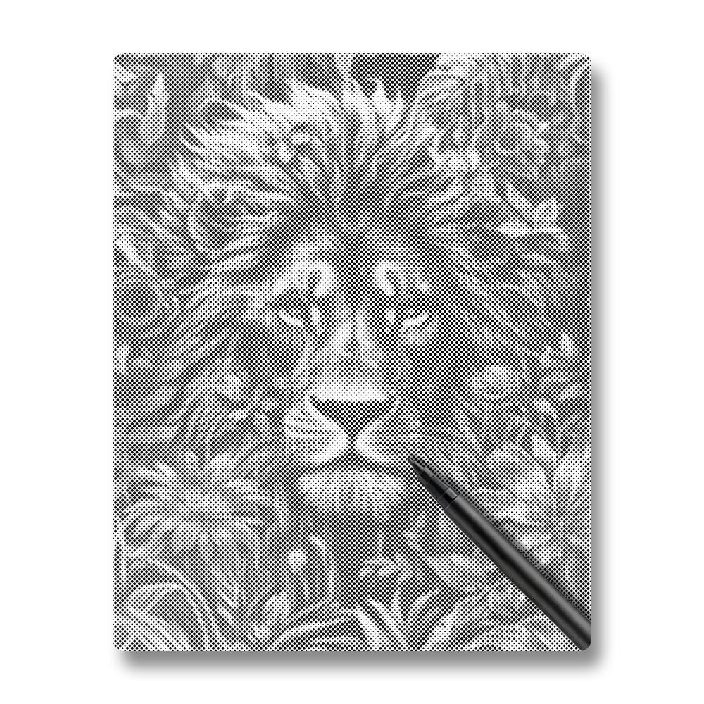 Foliage and Lion's Fury - Dot Painting