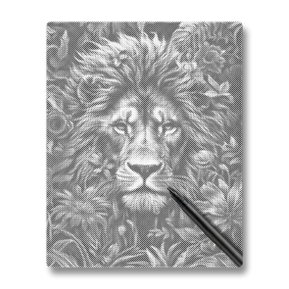 Foliage and Lion's Fury - Dot Painting