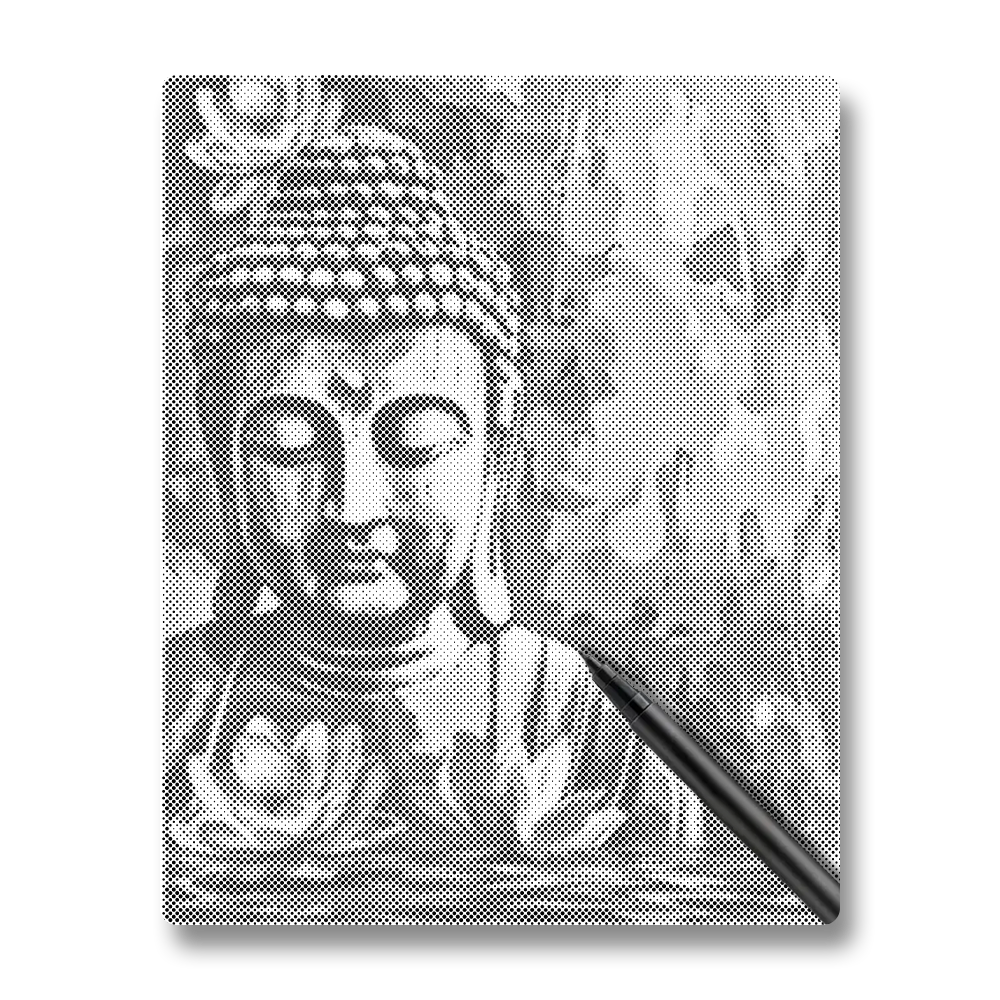 Buddha with Flower - Dot Painting