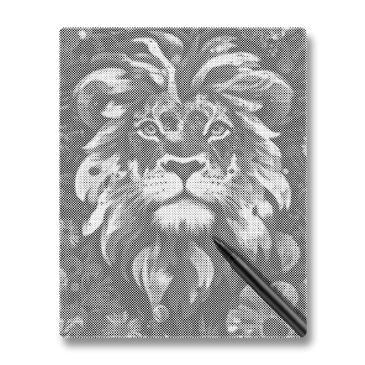 Lion with a Brave Heart - Dot Painting
