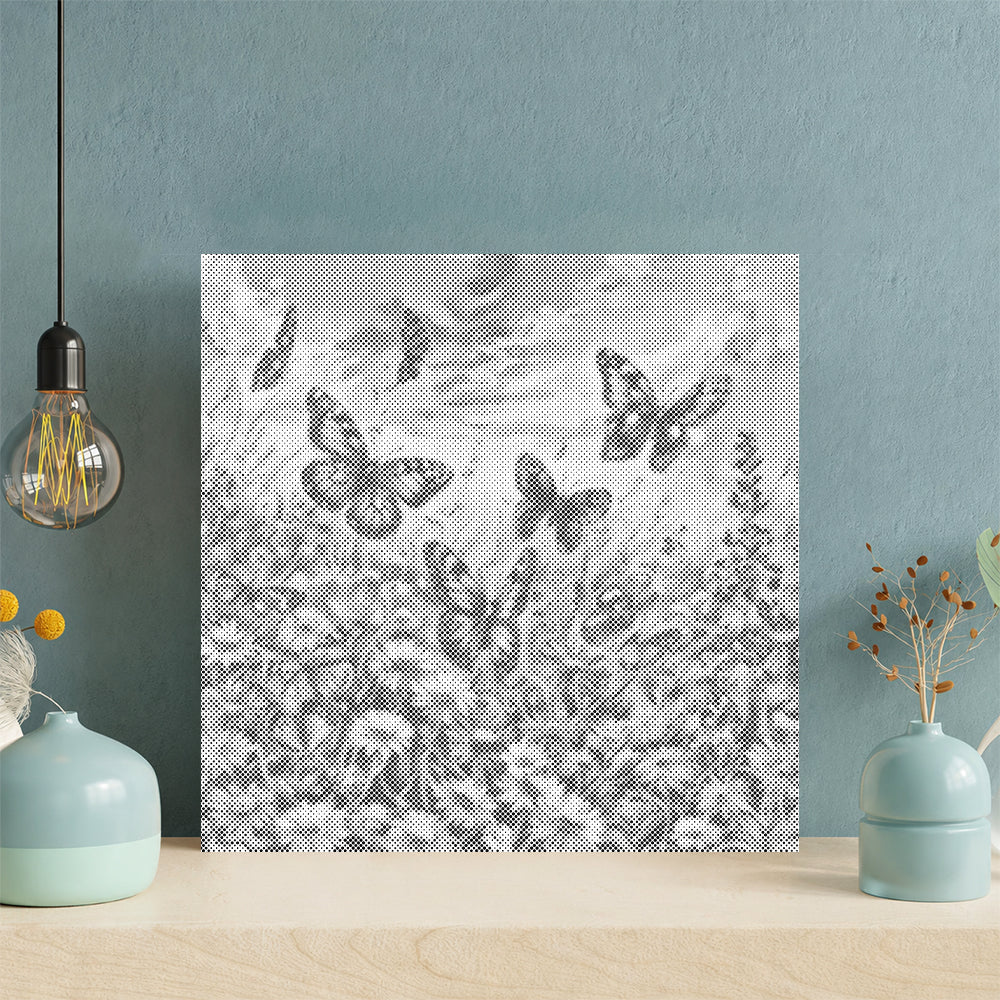 Butterfly In The Flowers - Dot Painting