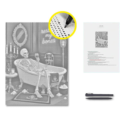 Skeleton Relaxation - Dot Painting