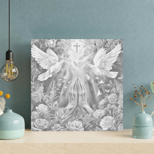 Hands in Prayer - Dot Painting