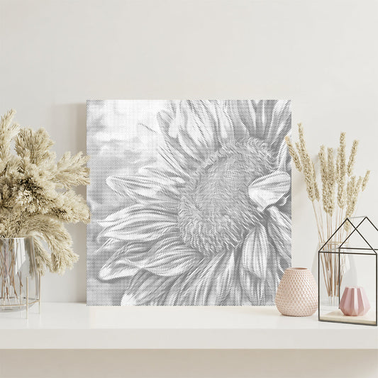 Open Sunflower - Dot Painting