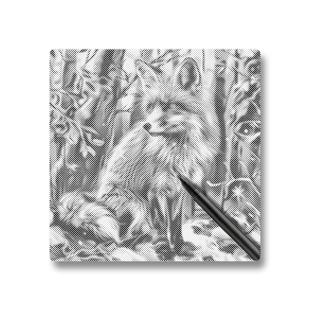 Fox In A Snowy Forest - Dot Painting