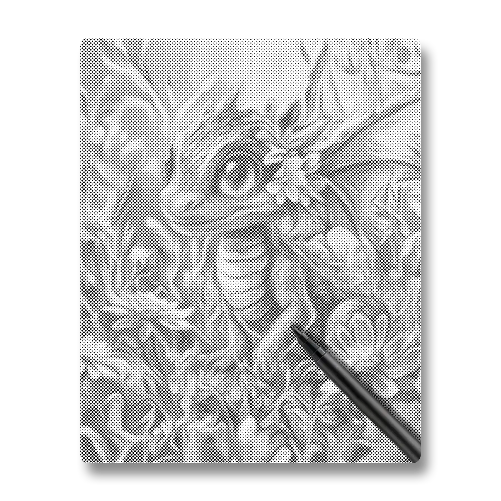 Colorful Dragon Amidst Blossoms - Dot Painting