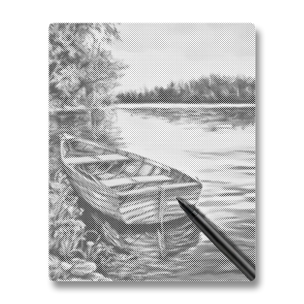 Boats in the Lake - Dot Painting