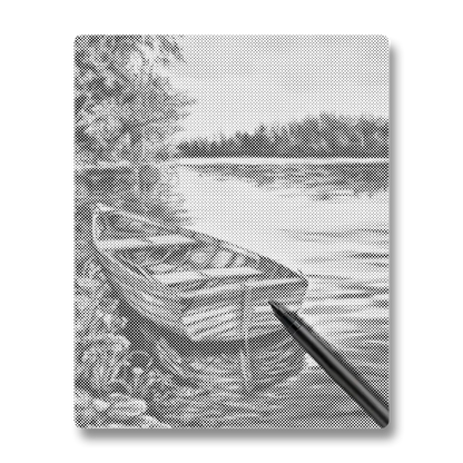 Boats in the Lake - Dot Painting