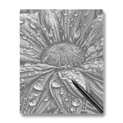 Flower with Raindrops - Dot Painting