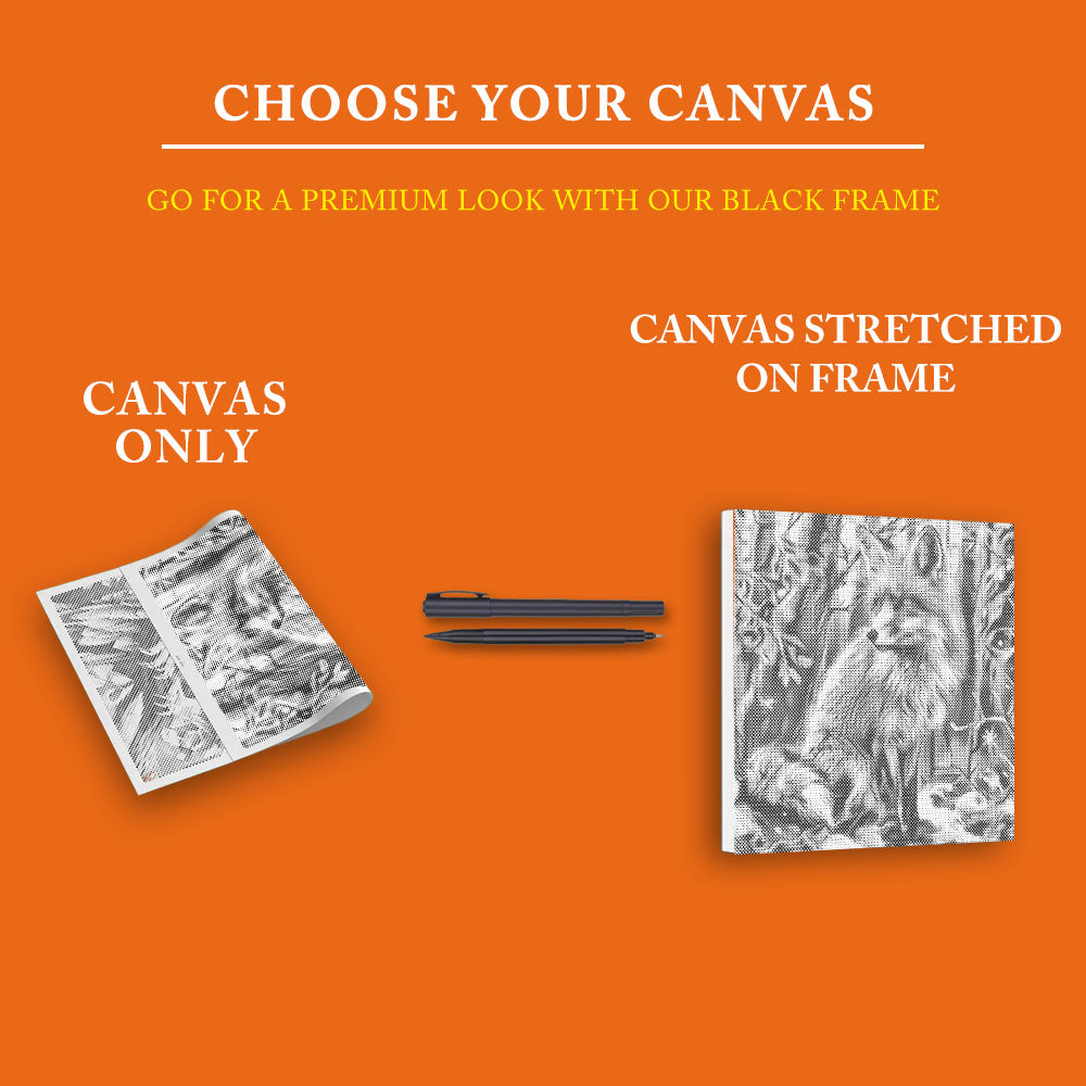 Fox In A Snowy Forest - Dot Painting