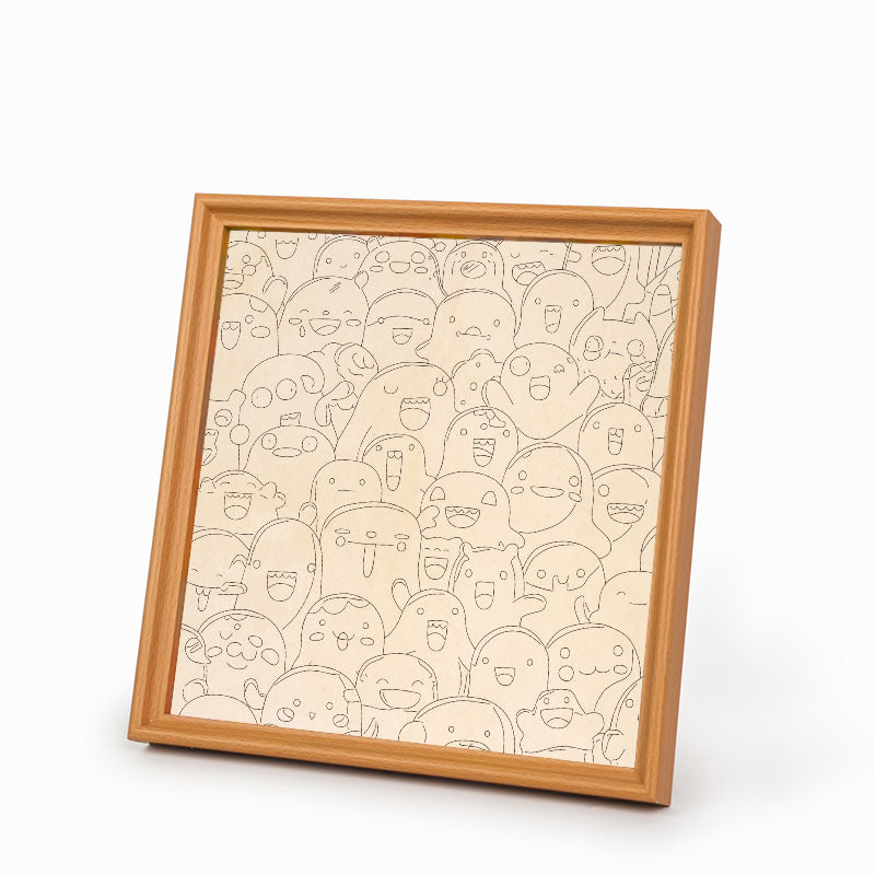 Mischief Monsters - Wooden Coloring Puzzle