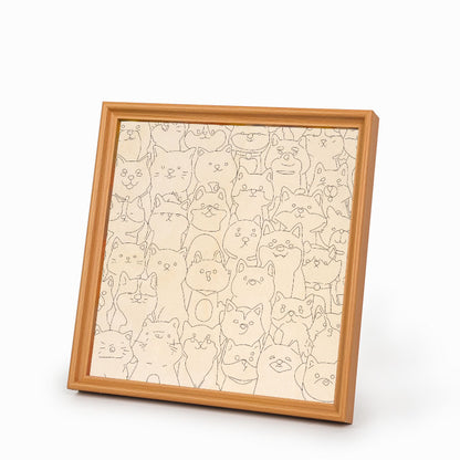 Shiba Inu - Wooden Coloring Puzzle